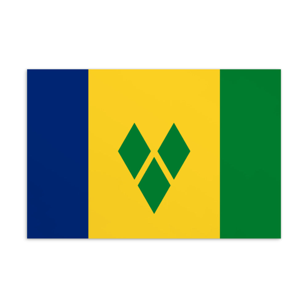 National Flag Postcards - Collection 2 St. Vincent & Grenadines postcard