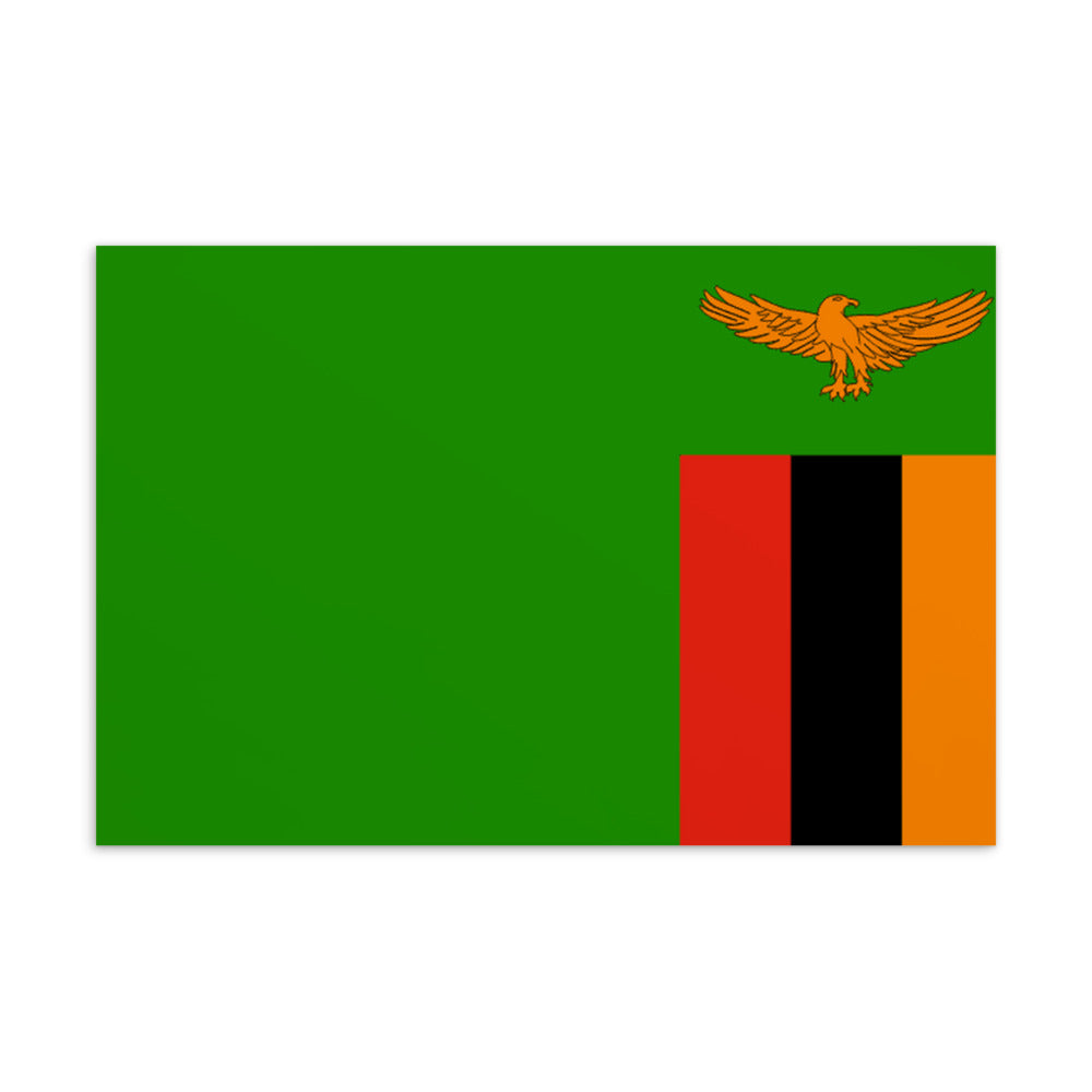 National Flag Postcards - Collection 2 Zambia postcard