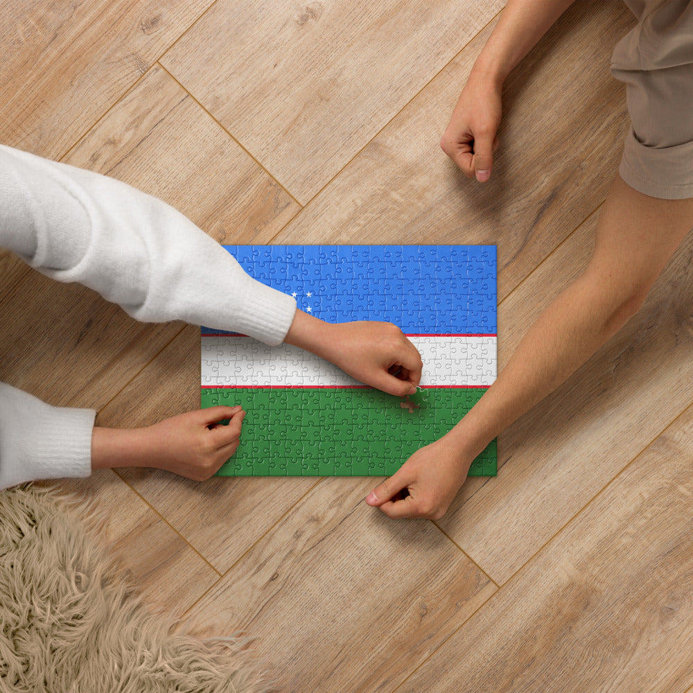 National Flag Jigsaw Puzzles - Collection 2 Uzbekistan puzzle