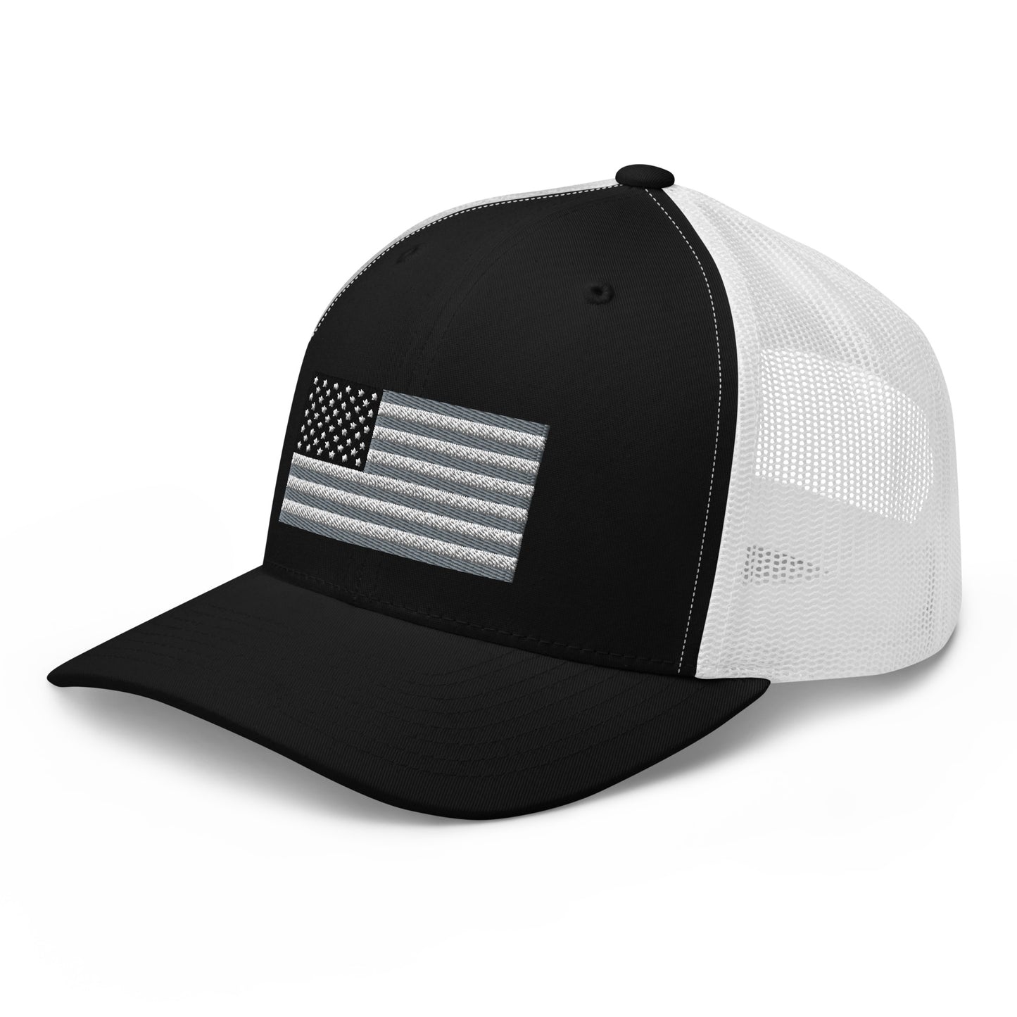 Grey US Patiotic Trucker Cap