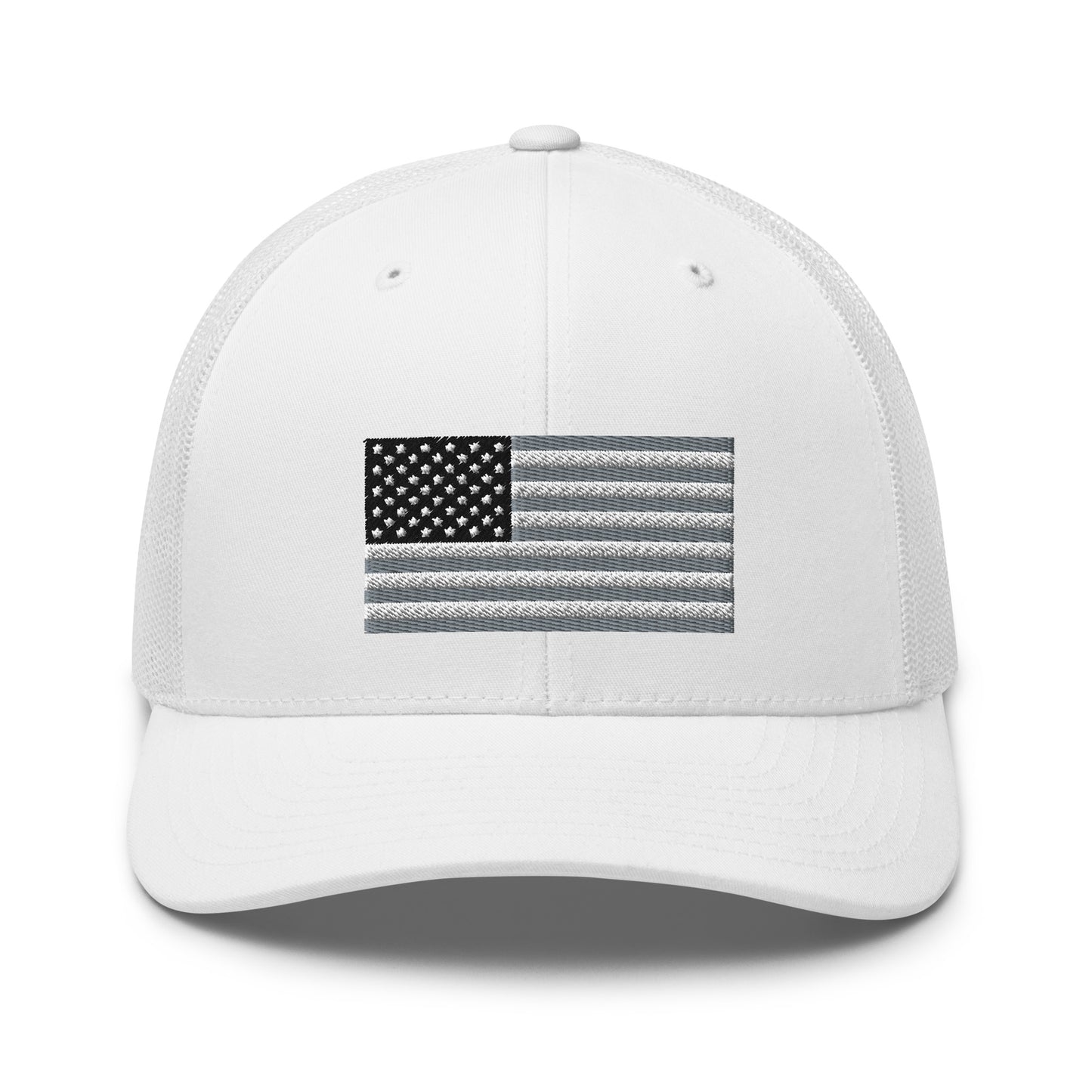 Grey US Patiotic Trucker Cap