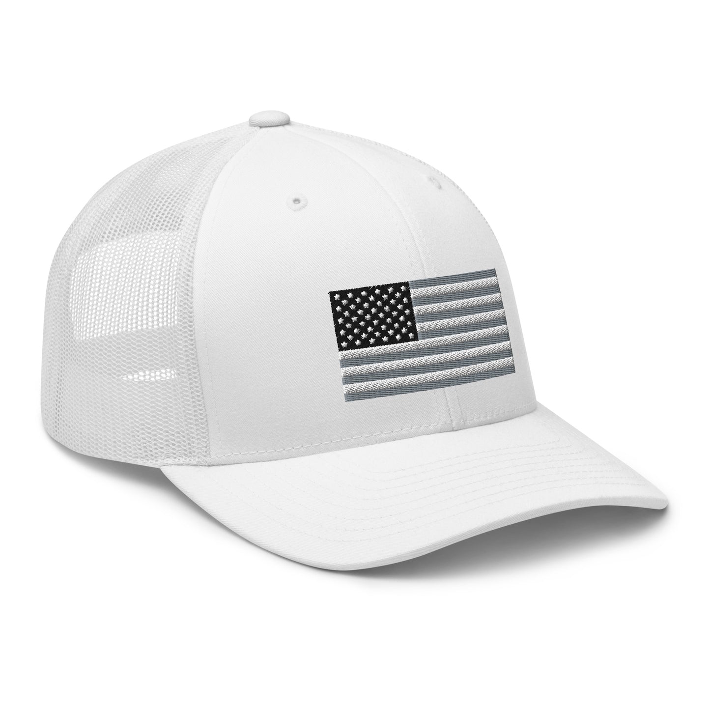 Grey US Patiotic Trucker Cap