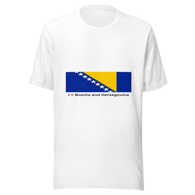Statement Flag Shirts - Collection 1 Bosnia and Herzegovina / S / White