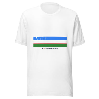Statement Flag Shirts - Collection 10 Uzbekistan / S / White