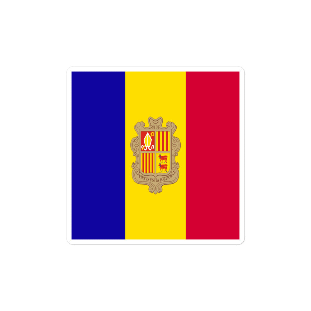 National Flag Stickers - Collection 1 Andorra sticker-4x4