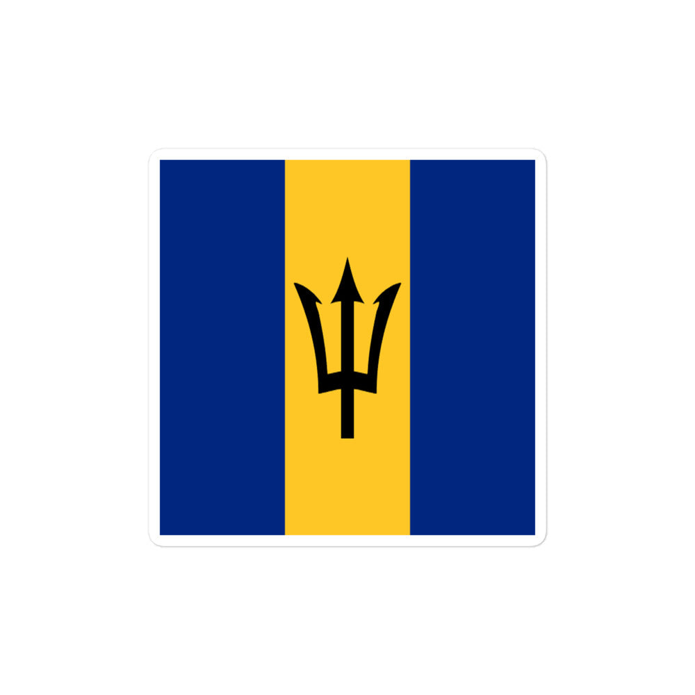 National Flag Stickers - Collection 1 Barbados sticker-4x4