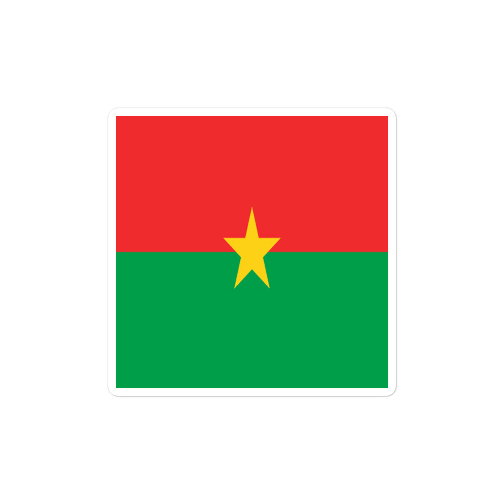 National Flag Stickers - Collection 1 Burkina Faso sticker-4x4