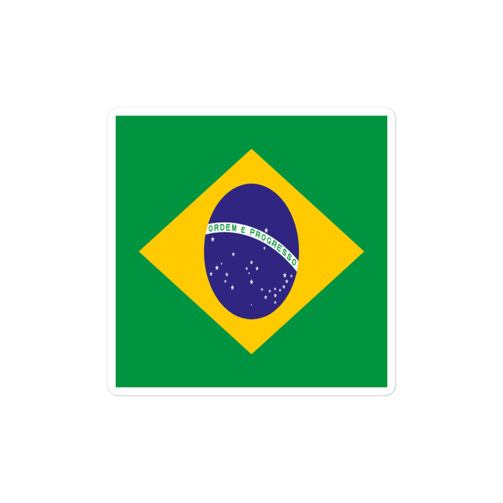 National Flag Stickers - Collection 2 Brazil sticker-4x4