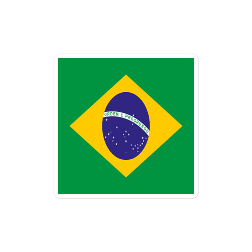 National Flag Stickers - Collection 2 Brazil / 2x2 / Satin
