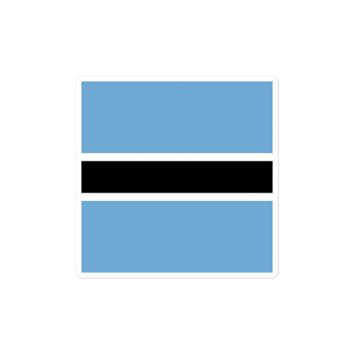National Flag Stickers - Collection 2 Botswana / 2x2 / Satin