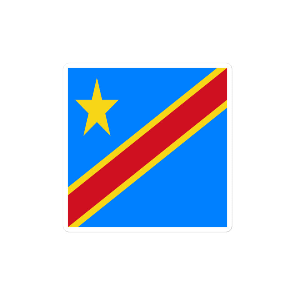 National Flag Stickers - Collection 2 Democratic Republic of the Congo sticker-4x4