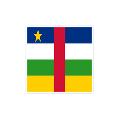 National Flag Stickers - Collection 2 Central African Republic / 2x2 / Satin