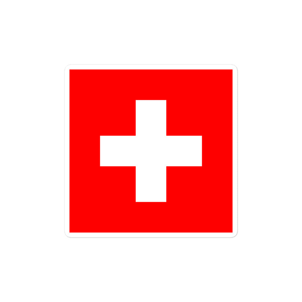 National Flag Stickers - Collection 2 Switzerland sticker-4x4
