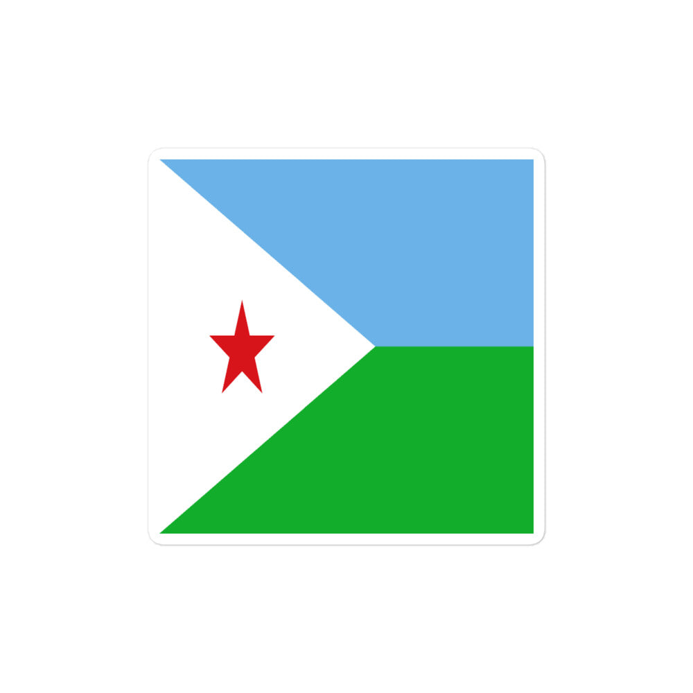 National Flag Stickers - Collection 3 Djibouti sticker-4x4