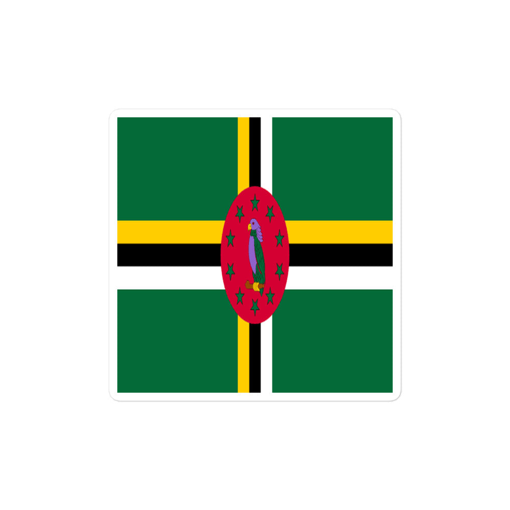 National Flag Stickers - Collection 3 Dominica sticker-4x4
