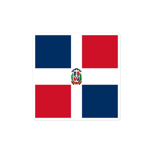 National Flag Stickers - Collection 3 Dominican Republic / 2x2 / Satin