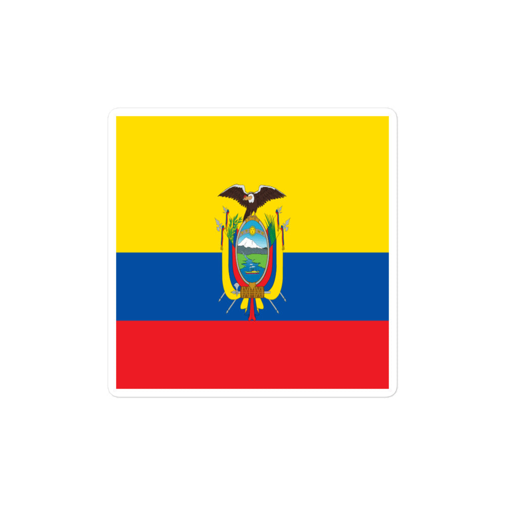 National Flag Stickers - Collection 3 Ecuador sticker-4x4