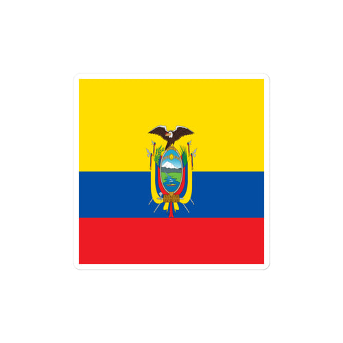 National Flag Stickers - Collection 3 Ecuador / 2x2 / Satin