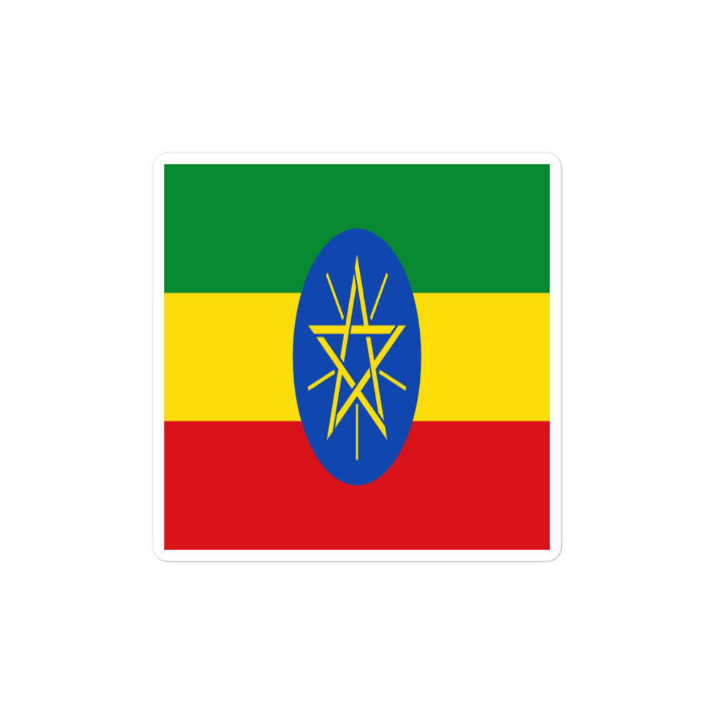 National Flag Stickers - Collection 3 Ethiopia sticker-4x4