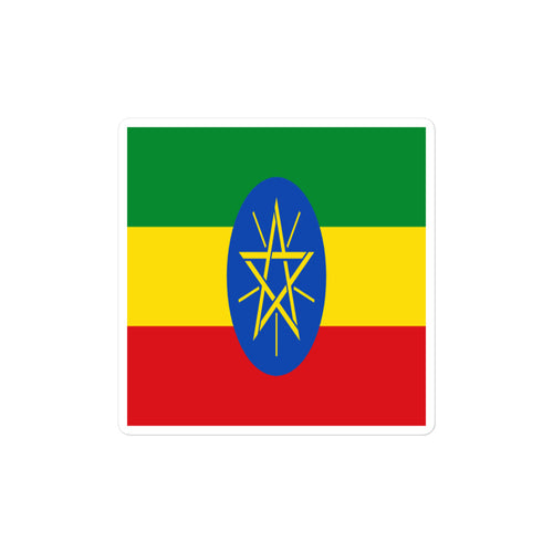 National Flag Stickers - Collection 3 Ethiopia / 2x2 / Satin