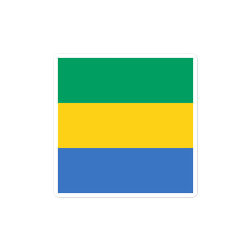 National Flag Stickers - Collection 3 Gabon / 2x2 / Satin