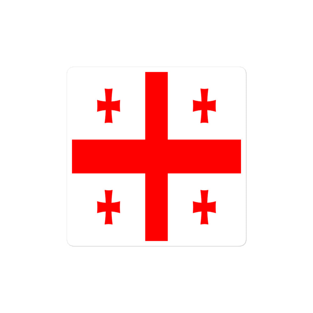 National Flag Stickers - Collection 4 Georgia sticker-4x4