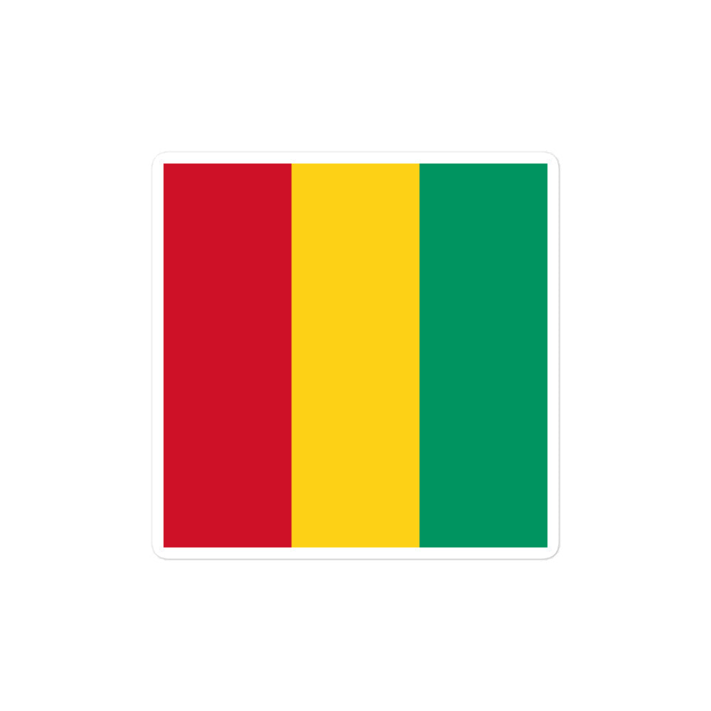 National Flag Stickers - Collection 4 Guinea sticker-4x4