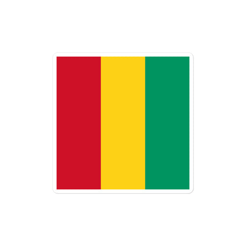 National Flag Stickers - Collection 4 Guinea / 2x2 / Satin