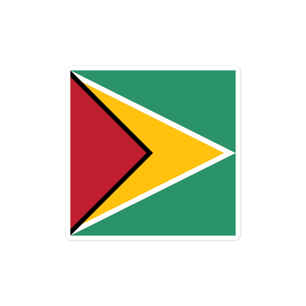 National Flag Stickers - Collection 4 Guyana sticker-4x4