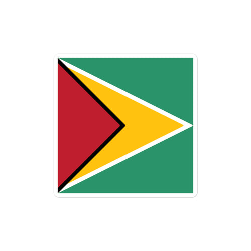 National Flag Stickers - Collection 4 Guyana / 2x2 / Satin