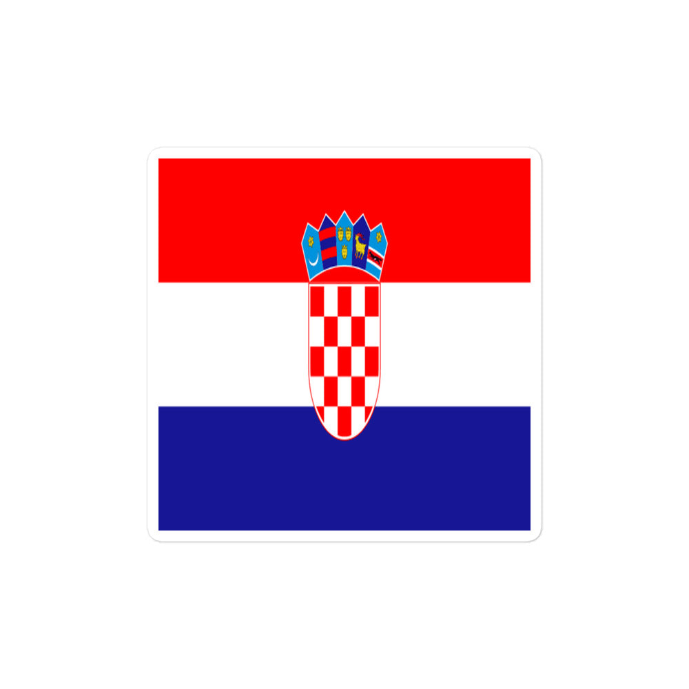 National Flag Stickers - Collection 4 Croatia sticker-4x4