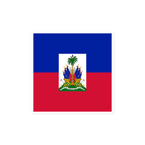 National Flag Stickers - Collection 4 Haiti / 2x2 / Satin