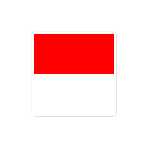 National Flag Stickers - Collection 4 Indonesia / 2x2 / Satin