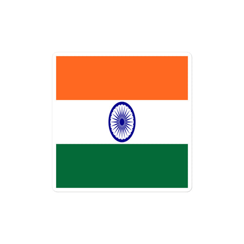National Flag Stickers - Collection 4 India / 2x2 / Satin