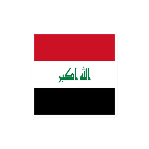 National Flag Stickers - Collection 4 Iraq / 2x2 / Satin