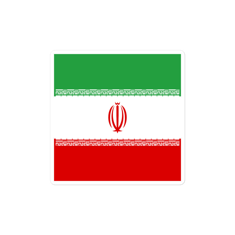 National Flag Stickers - Collection 5 Iran sticker-4x4