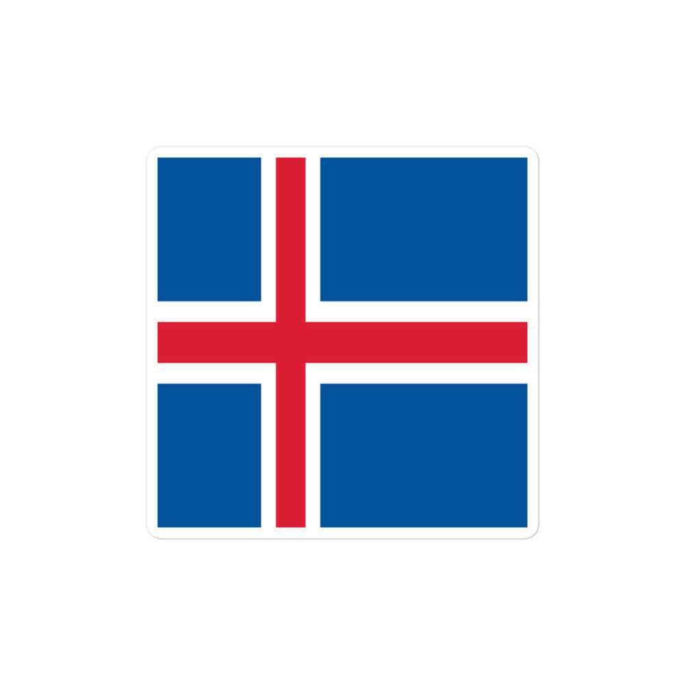 National Flag Stickers - Collection 5 Iceland sticker-4x4