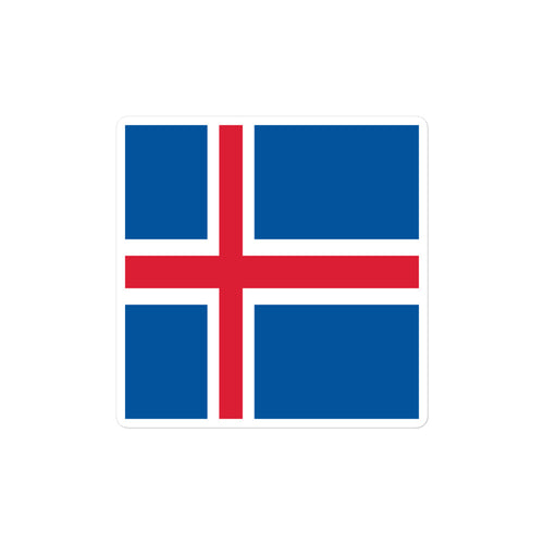 National Flag Stickers - Collection 5 Iceland / 2x2 / Satin