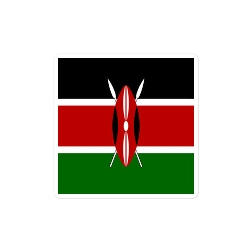 National Flag Stickers - Collection 5 Kenya / 2x2 / Satin