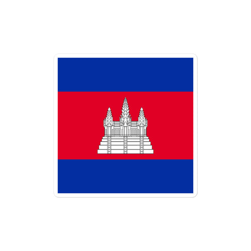 National Flag Stickers - Collection 5 Cambodia / 2x2 / Satin