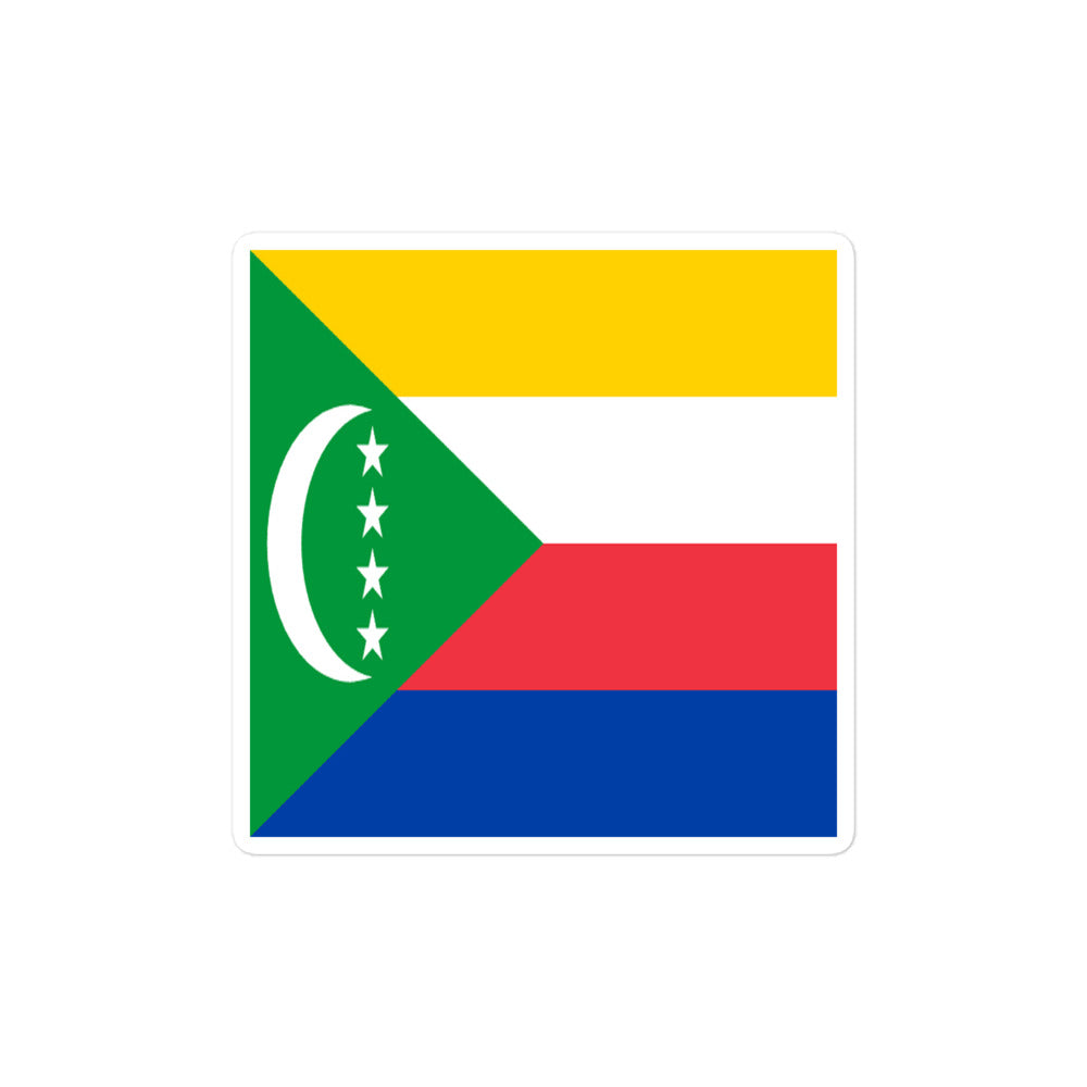 National Flag Stickers - Collection 5 Comoros sticker-4x4