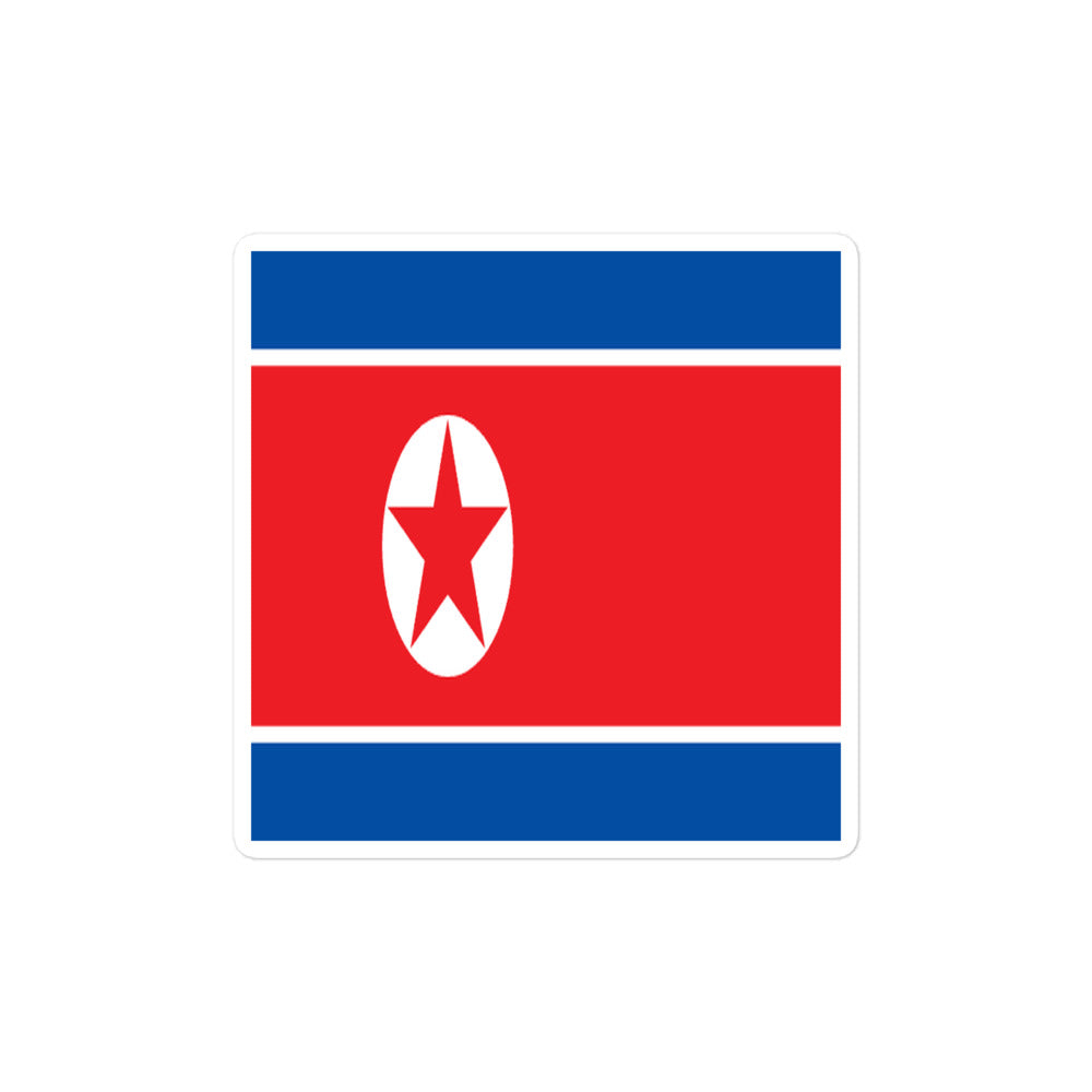 National Flag Stickers - Collection 5 North Korea sticker-4x4
