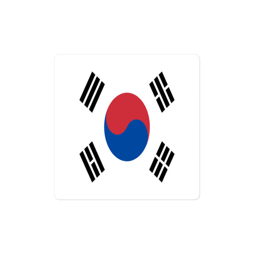 National Flag Stickers - Collection 5 South Korea / 2x2 / Satin