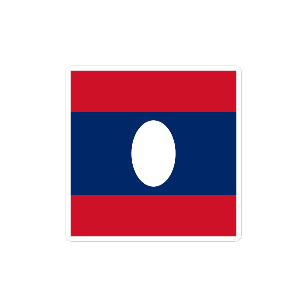 National Flag Stickers - Collection 5 Laos sticker-4x4