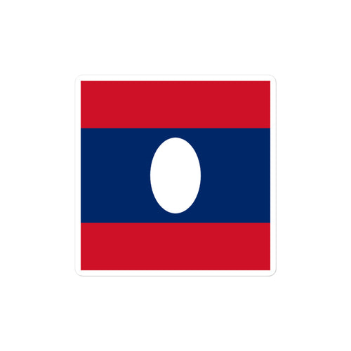 National Flag Stickers - Collection 5 Laos / 2x2 / Satin