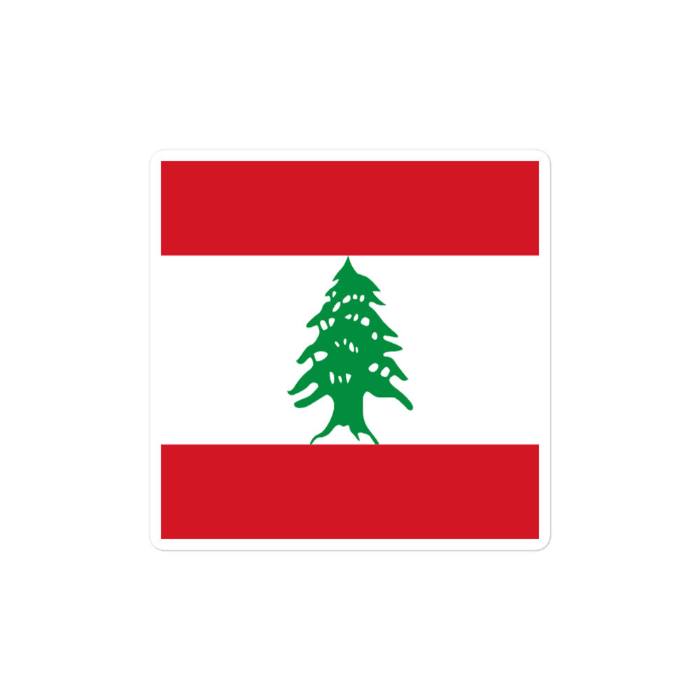 National Flag Stickers - Collection 5 Lebanon sticker-4x4