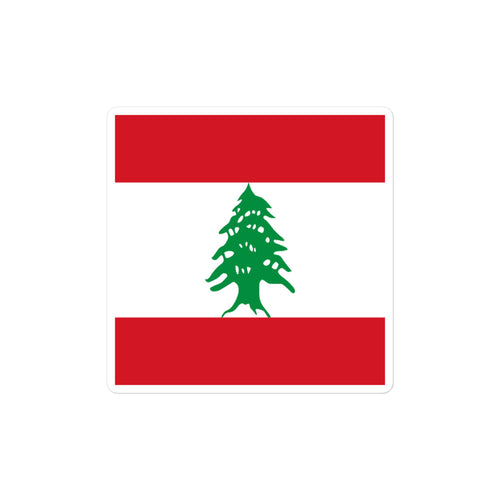 National Flag Stickers - Collection 5 Lebanon / 2x2 / Satin