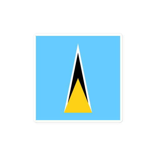 National Flag Stickers - Collection 5 St. Lucia / 2x2 / Satin