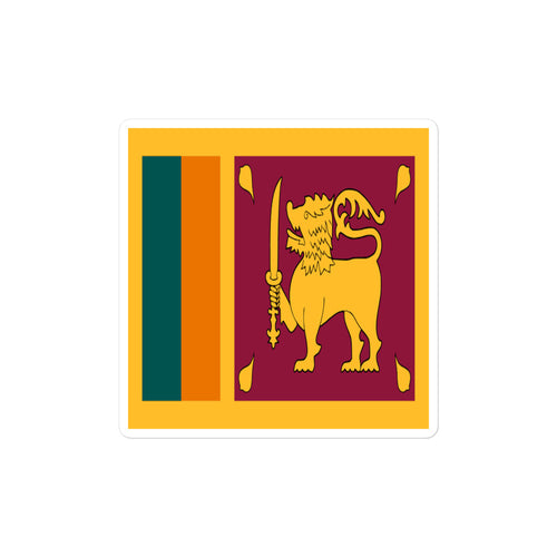 National Flag Stickers - Collection 6 Sri Lanka / 2x2 / Satin