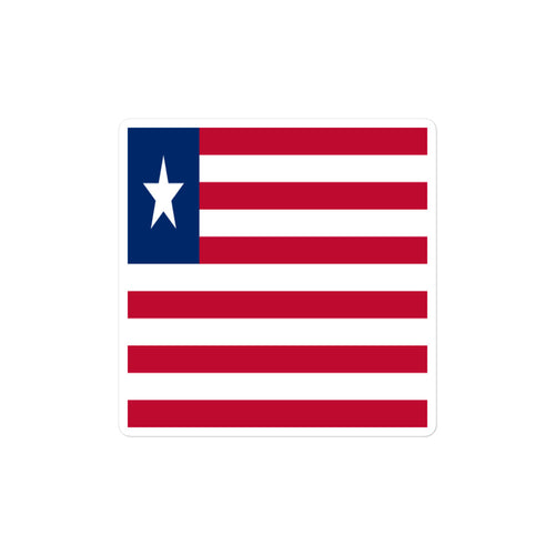National Flag Stickers - Collection 6 Liberia / 2x2 / Satin